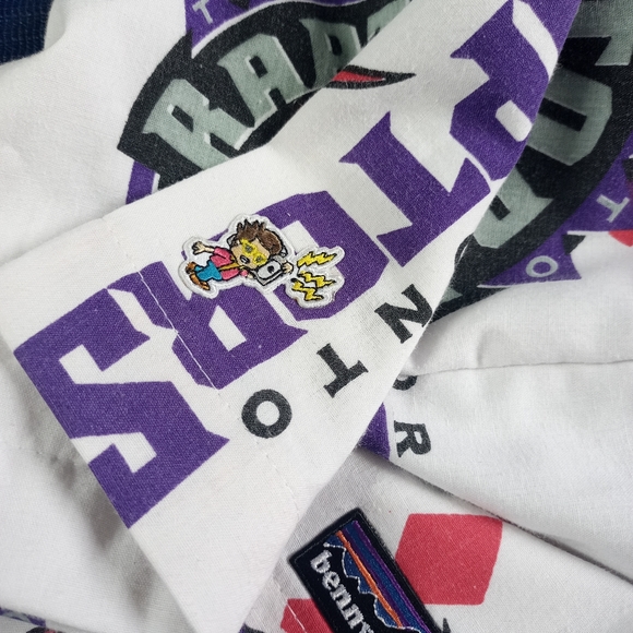 SOLD OUT Custom Reworked Vintage 1994 Toronto Raptors Bennygonia Shorts Handmade - Picture 6 of 10